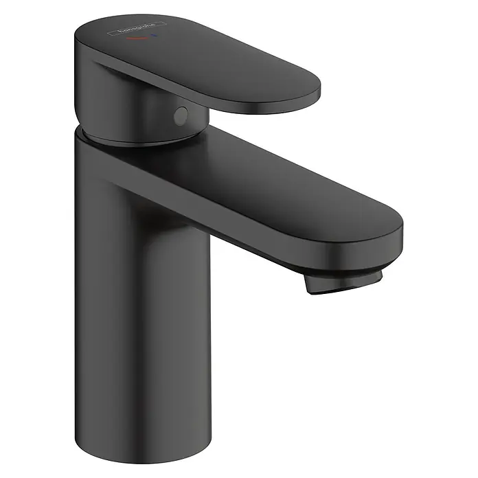 Hansgrohe Vernis Blend Waschtischarmatur 100 CoolStart - Schwarz, Matt - Schwarzer Hansgrohe Waschtischmischer mit modernem Design für stilvolle Badezimmer, der durch seine hochwertige Verarbeitung überzeugt.