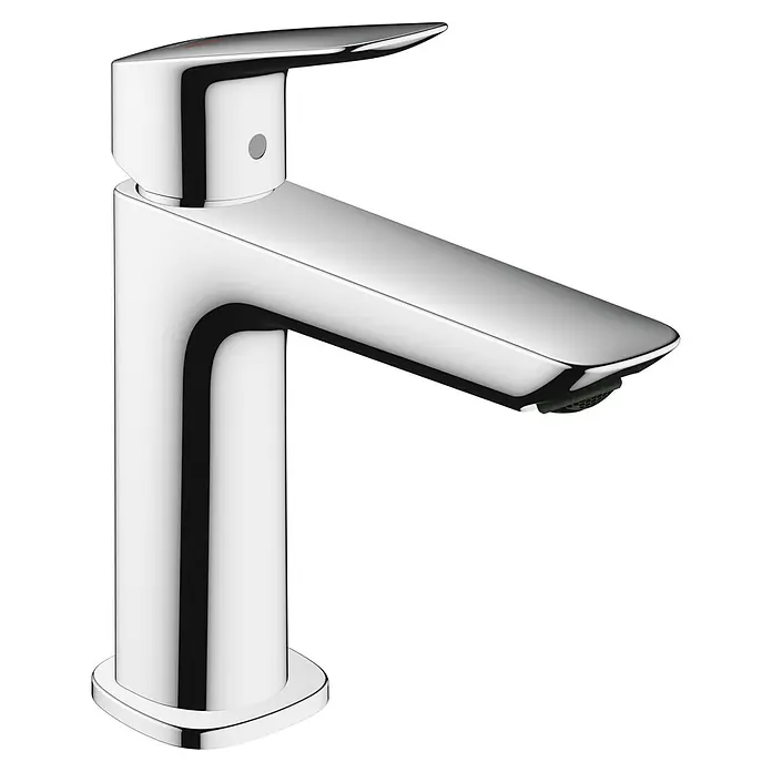 Hansgrohe Logis Waschtischarmatur 110 Fine CoolStart - Chrom - Glänzender, moderner Chrom-Wasserhahn mit schlankem Design und rundem Auslauf. Perfekt für jedes Badezimmer oder jede Küche, die Eleganz sucht.