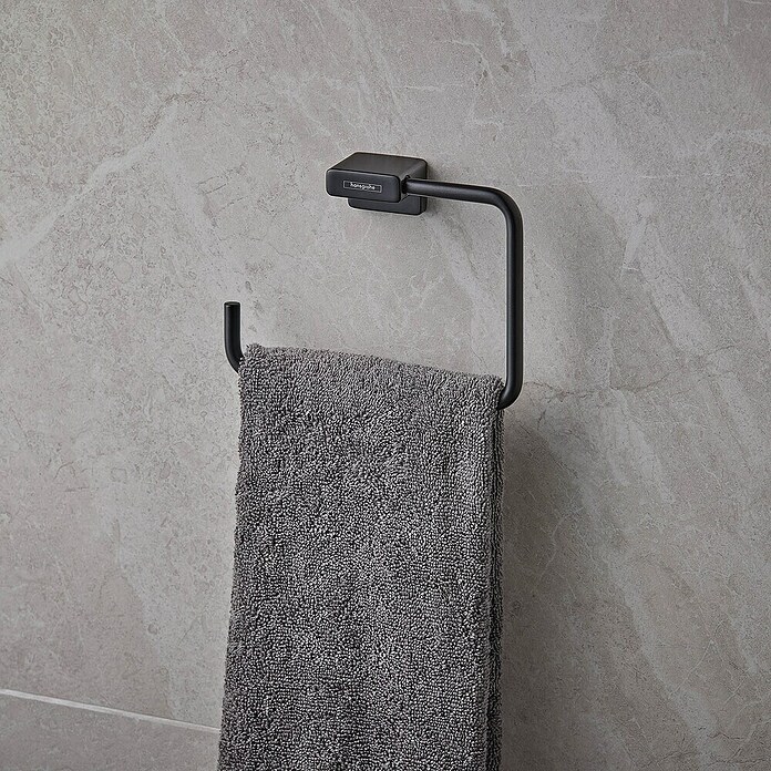 Hansgrohe AddStoris Handdoekring (Zwart) | BAUHAUS