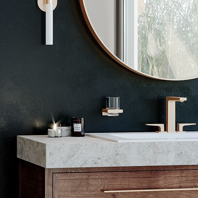 Hansgrohe AddStoris Tandenborstelbeker (Glas, Goud) | BAUHAUS
