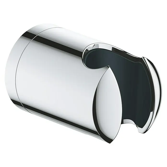 Grohe Brausehalter Vitalio Universal - Kunststoff, Chrom - Nahaufnahme einer glänzenden, verchromten Brausehalterung, die modernes Design und Funktionalität vereint. Ideal für jedes Badezimmer.