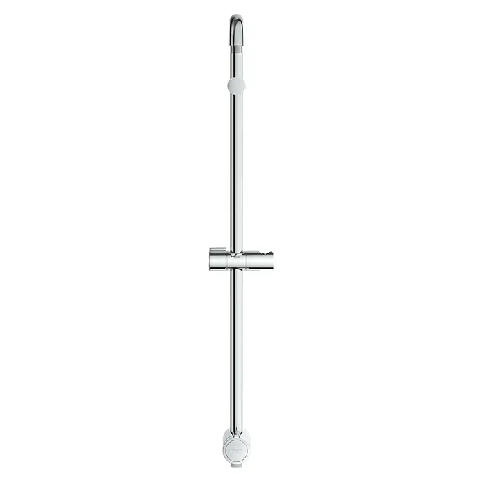 Grohe Vitalio Comfort Duschsystem 250 - Lochabstand: 62 cm, Anzahl Strahlarten: 2 Stk., Chrom - Aufnahme einer chromglänzenden Brausestange mit Halterung, die sich ideal für eine moderne Badezimmergestaltung eignet.