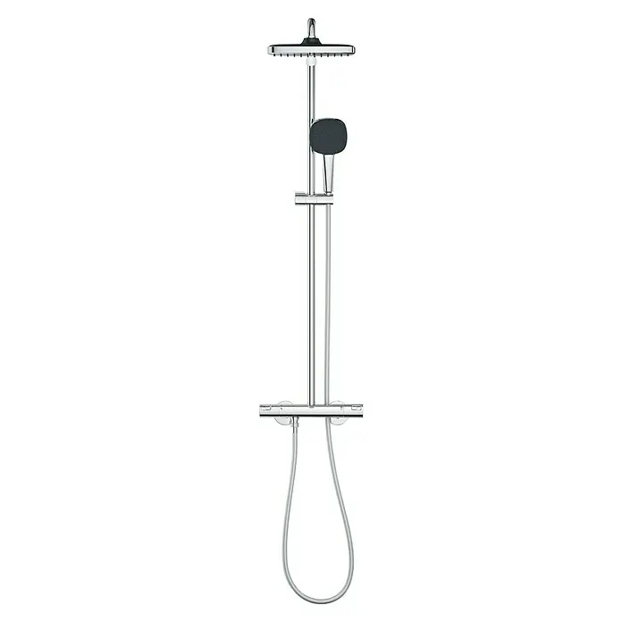 Grohe Vitalio Comfort Überkopfbrausen-Set 250 - Lochabstand: 101,6 cm, Chrom - Das Duschsystem mit Kopf- und Handbrause in Chrom bietet ein luxuriöses Duscherlebnis mit verschiedenen Strahlarten.