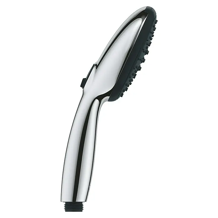 Grohe QuickFix Vitalio Start Handbrause 110 - Anzahl Funktionen: 2 Stk., Chrom - Eine Chrom-Handbrause mit dunkler Gummi-Düse für ein angenehmes Duscherlebnis. Stilvolles Design für moderne Badezimmer, einfach zu installieren.
