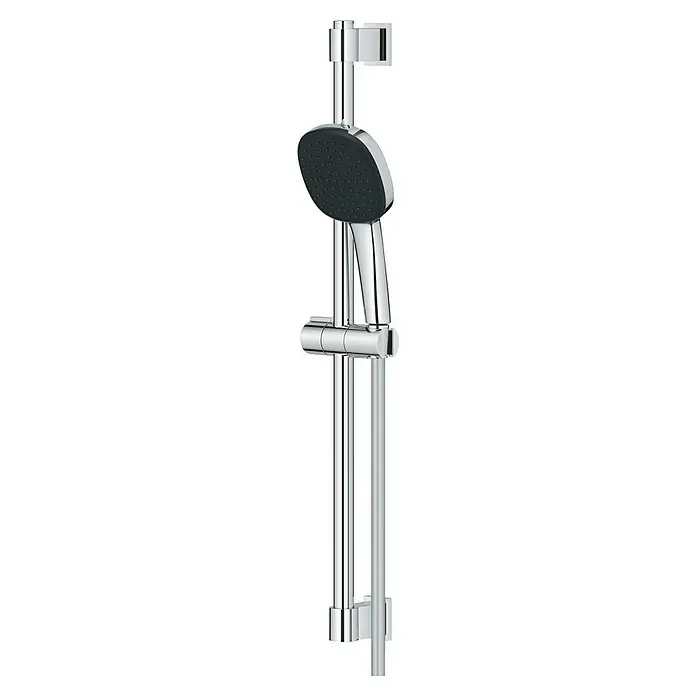 Grohe QuickFix Conjunto de ducha - Distancia entre orificios: 47 cm - 62 cm, Cromo, Número de tipos de chorro: 2 ud. - Conjunto de barra de ducha con ducha de mano, cromado y diseño moderno para una experiencia de ducha cómoda.