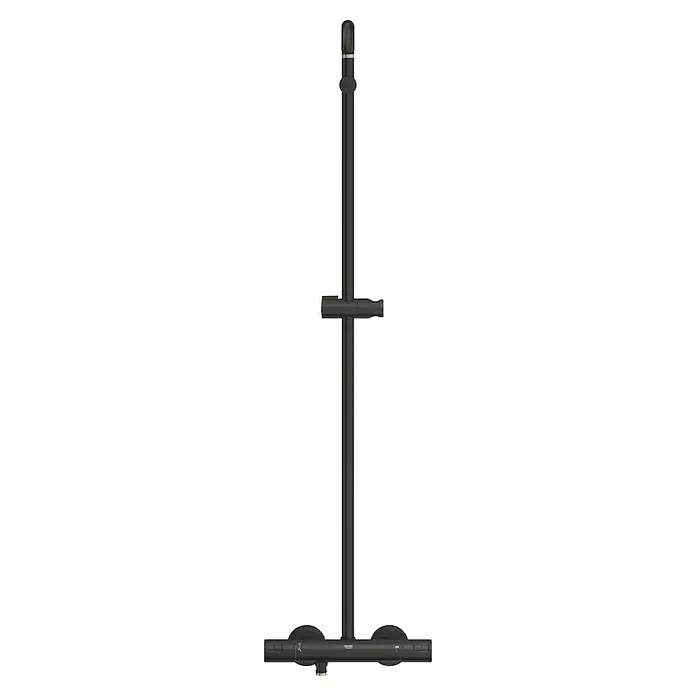 Grohe Vitalio Start Duschsystem 250 - Höhe: 101,6 cm, Anzahl Strahlarten: 2 Stk., Schwarz - Schwarze Duschstange mit Thermostat für ein modernes Badezimmerdesign. Die höhenverstellbare Stange sorgt für optimalen Komfort.
