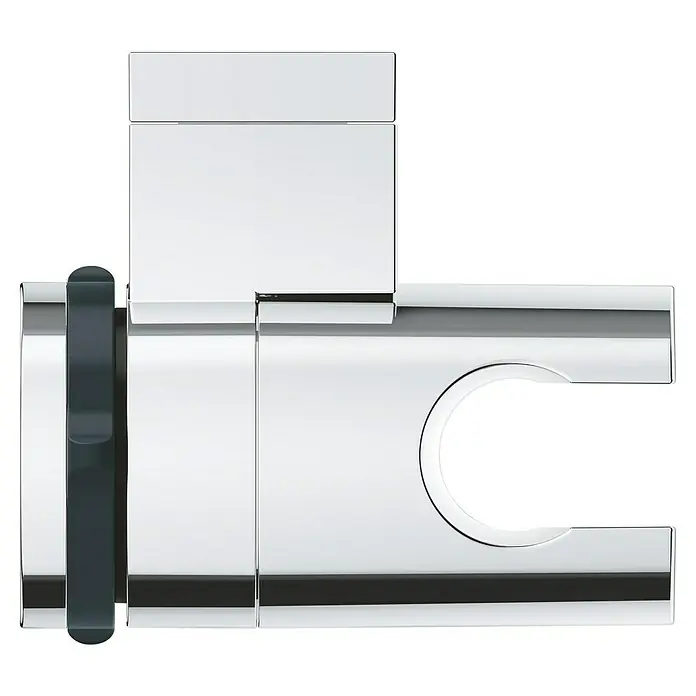 Grohe QuickFix Brausehalter - Kunststoff - Glänzender, verchromter Duschkopfhalter mit modernem Design für das Badezimmer, der Funktionalität und Stil vereint.