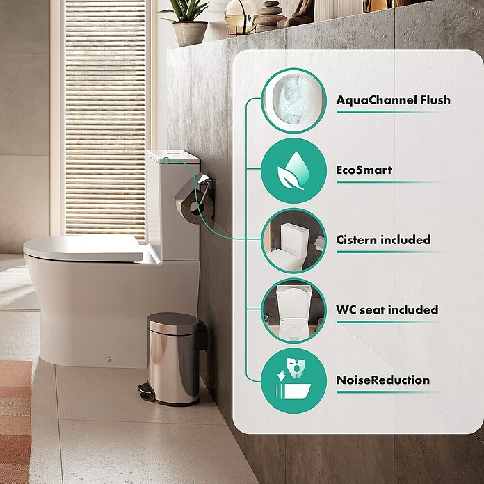 Hansgrohe Toiletset EluPura Original S 640 (Wit) | BAUHAUS