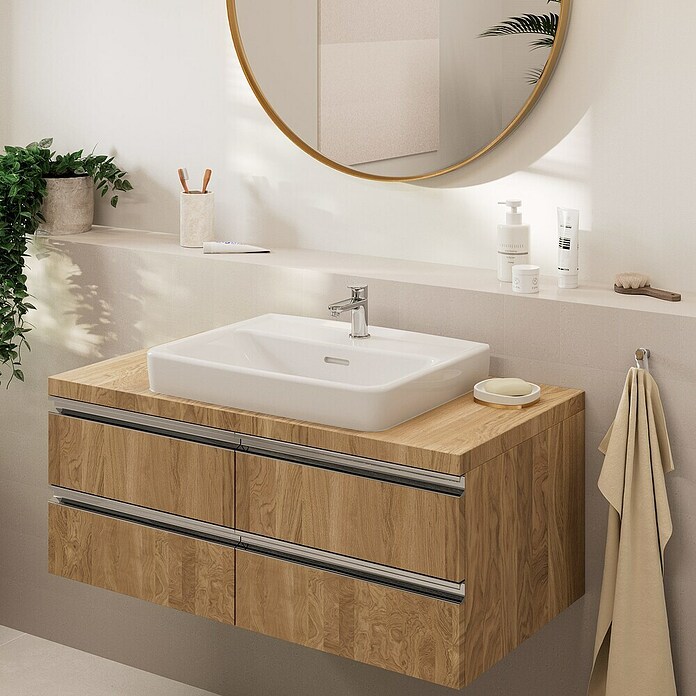 hansgrohe Vernis Blend ééngreeps wastafelmengkraan 100 met pop-up trekwaste chroom, 71551000