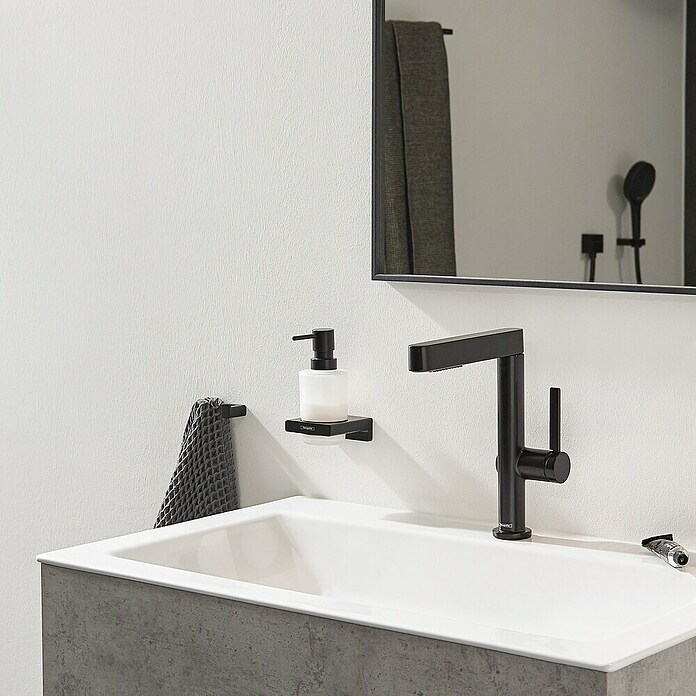 Hansgrohe AddStoris Zeepdispenser Mat Zwart (Glas) | BAUHAUS