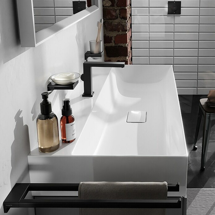 Hansgrohe AddStoris Handdoekhouder (Zwart, Breedte: 80 mm) | BAUHAUS