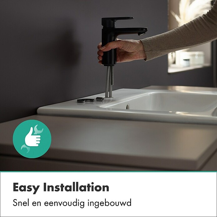 Hansgrohe Wastafelkraan (Zwart) | BAUHAUS