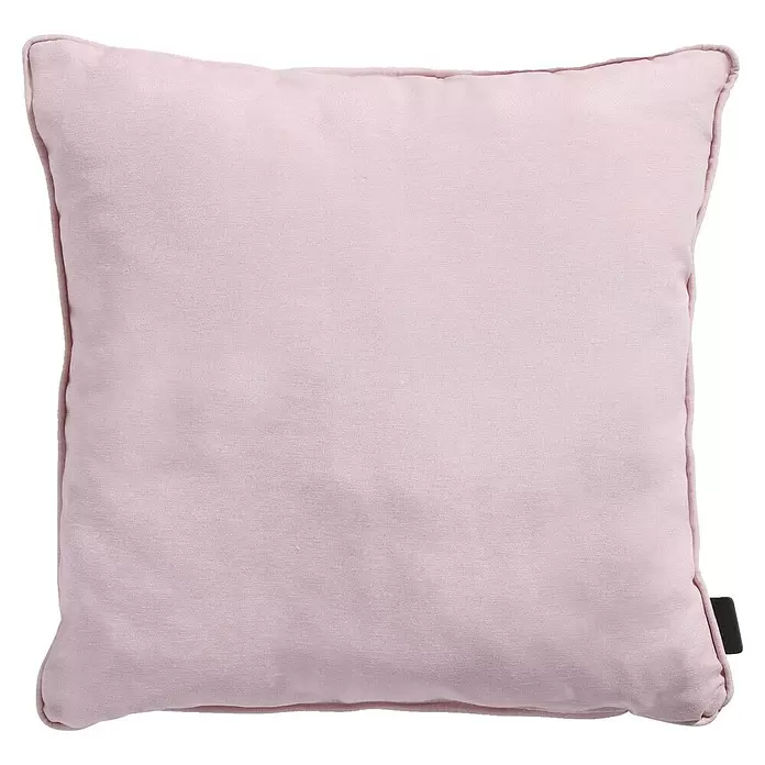Madison Kissen Panama - 45 x 45 cm, Baumwoll-Polyester-Mischgewebe, Soft Pink - Helles rosafarbenes quadratisches Kissen mit strukturiertem Stoffbezug.