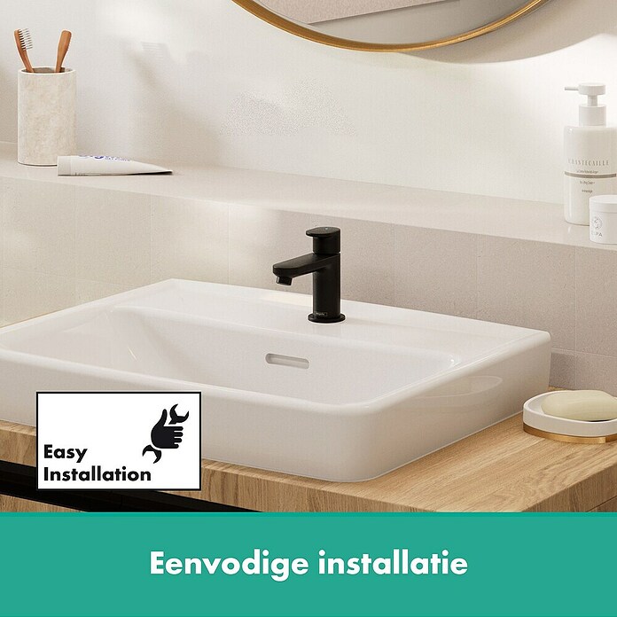 Hansgrohe Vernis Blend Wastafelkraan 70 (Zwart, Mat) | BAUHAUS