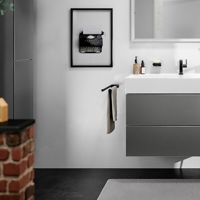 Hansgrohe AddStoris Handdoekhouder (Zwart, Breedte: 80 mm) | BAUHAUS