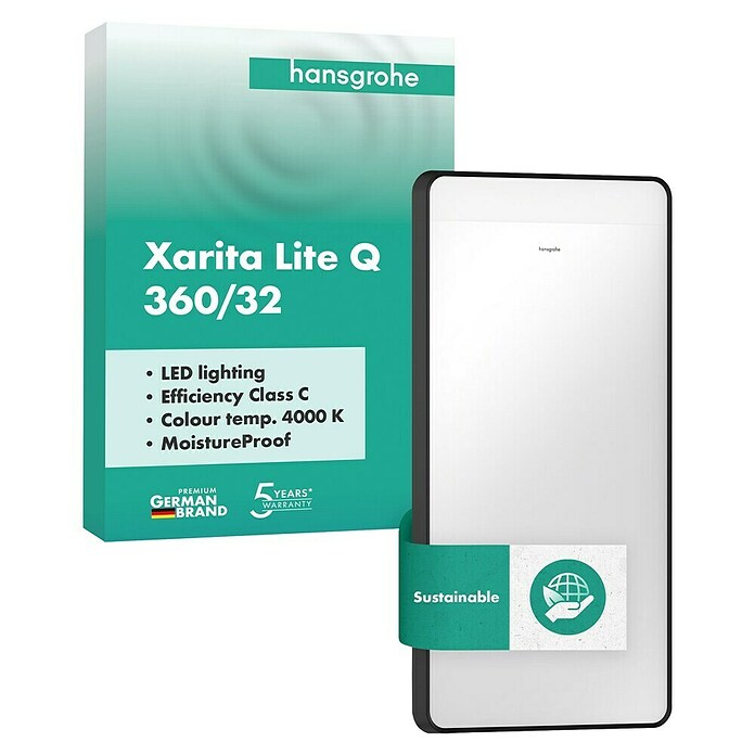 Hansgrohe Lichtspiegel Xarita Lite Q (360 x 700 mm) | BAUHAUS