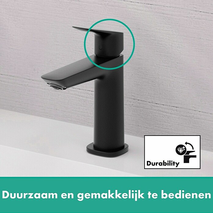 Hansgrohe Wastafelkraan Logis 100 CoolStart (Zwart) | BAUHAUS