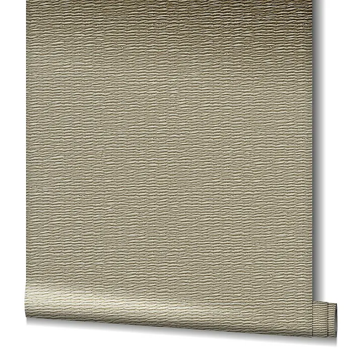 Marburg Travertino Vliestapete Textiloptik - Beige, Sonstiges, 10,05 x 0,53 m - Nahaufnahme einer Rolle eleganter, texturierter Tapete in einem dezenten Farbton, ideal für stilvolle Wandgestaltungen.