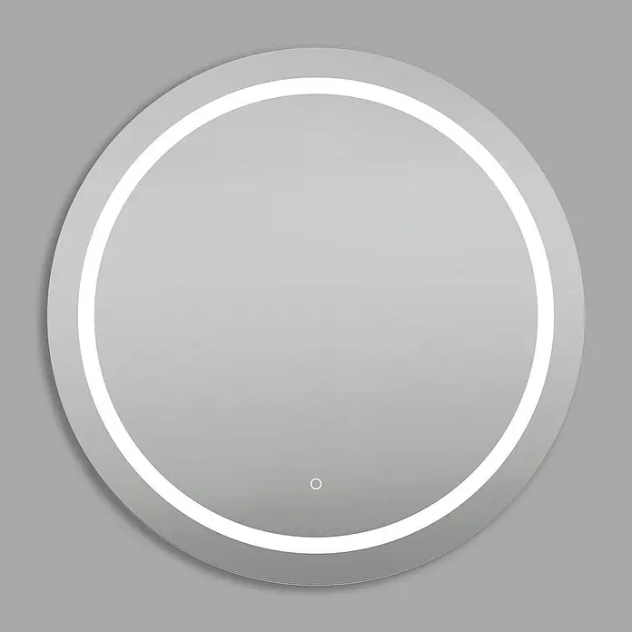 Camargue Espejo con luz Lisbeth - Diámetro: 80 cm - Espejo redondo iluminado con LED para baños con un diseño minimalista que aporta elegancia moderna a cualquier espacio.