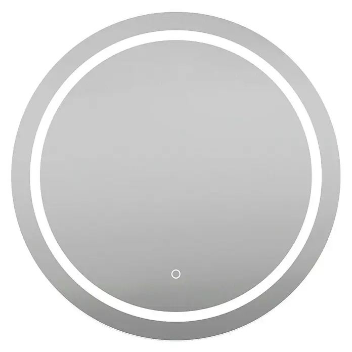 Camargue Espejo con luz Lisbeth - Diámetro: 60 cm - Un espejo de baño redondo iluminado con LED con un diseño elegante y moderno, perfecto para montaje en pared e iluminación elegante.