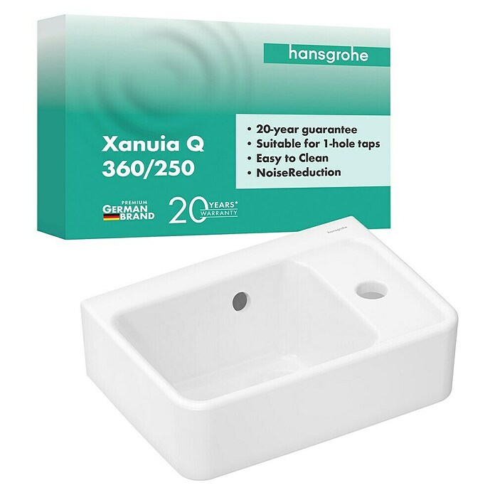 Hansgrohe Fontein Xanuia Q (b x l: 360 x 250 mm, Wit) | BAUHAUS