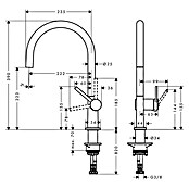 Hansgrohe Talis Keukenkraan 220 (Chroom) | BAUHAUS