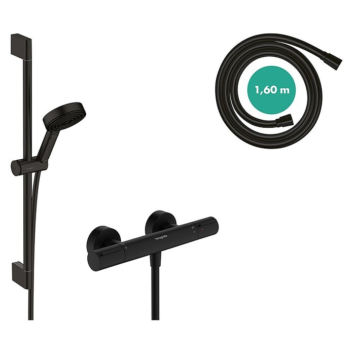 Hansgrohe Pulsify Select S Doucheset 105 EcoSmart (Zwart) | BAUHAUS