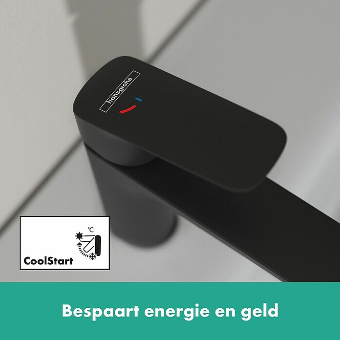 Hansgrohe Wastafelkraan Logis 100 CoolStart (Zwart) | BAUHAUS