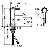 Hansgrohe Wastafelkraan Tecturis S 80 CoolStart (Zwart) | BAUHAUS