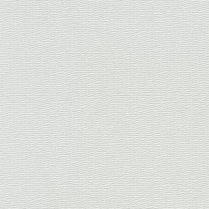 Marburg Travertino Vliestapete Textiloptik - Weißgrau, Sonstiges, 10,05 x 0,53 m - Weiße strukturierte Oberfläche mit feinem, horizontal geripptem Muster.