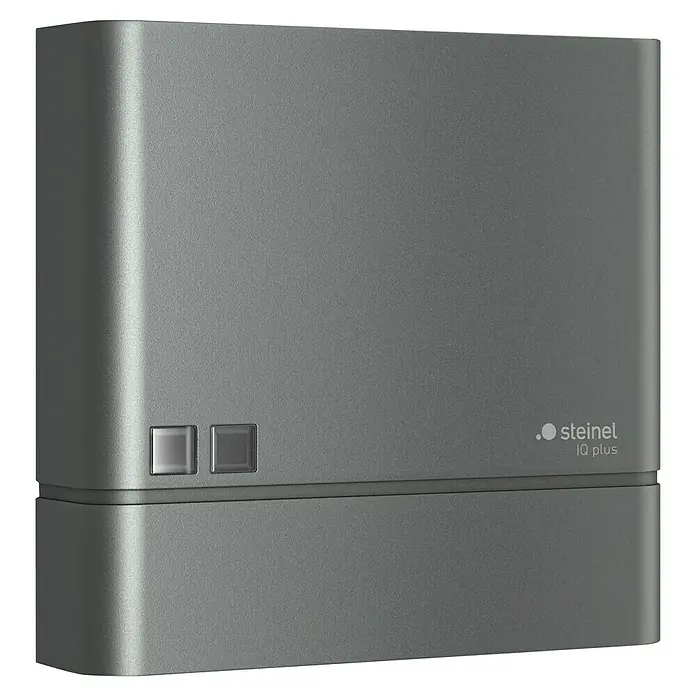 Steinel Dämmerungssensor NightmatIQ Plus - Anthrazit - Ein graues Steinel IQ plus Gerät, das sich ideal für Hausautomationssysteme eignet und eine zuverlässige Steuerung gewährleistet.
