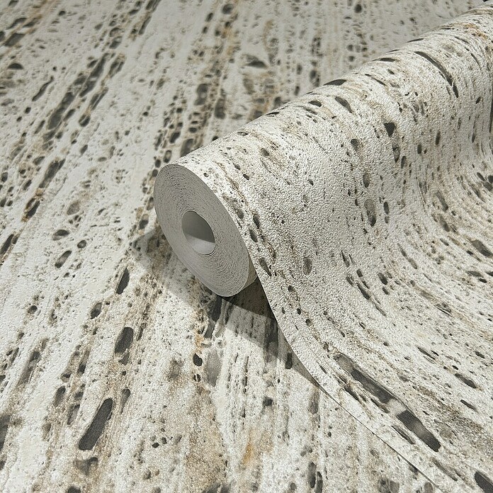 Marburg Travertino Vliestapete Struktur (Beige-Grau, Steinoptik, 10,05 x 0,53 m) | BAUHAUS