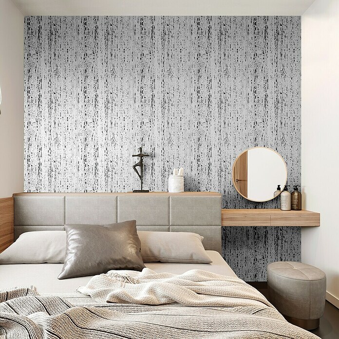 Marburg Travertino Vliestapete Struktur (Hellgrau-Grau, Steinoptik, 10,05 x 0,53 m) | BAUHAUS
