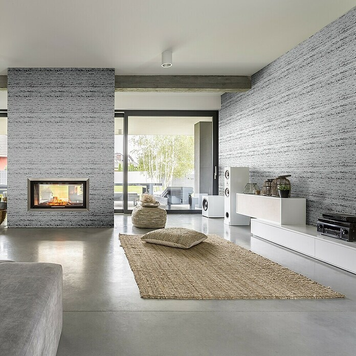 Marburg Travertino Vliestapete Struktur (Hellgrau-Grau, Steinoptik, 10,05 x 0,53 m) | BAUHAUS