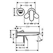 Hansgrohe Rebris S Wastafelkraan Rebris S (Zwart, Mat) | BAUHAUS