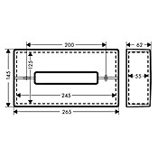 Hansgrohe AddStoris Tissuebox (l x b x h: 62 x 265 x 145 mm, Zwart) | BAUHAUS