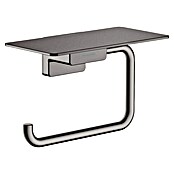 Hansgrohe AddStoris Toiletrolhouder & Planchet Zwart (Zwart chroom) | BAUHAUS