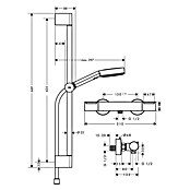 Hansgrohe Pulsify Select S Doucheset 105 EcoSmart (Zwart) | BAUHAUS