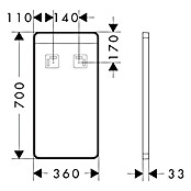Hansgrohe Lichtspiegel Xarita Lite Q (360 x 700 mm) | BAUHAUS