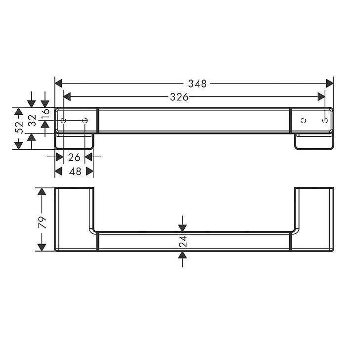 Hansgrohe AddStoris Handgreep (79 x 52 mm, Metaal) | BAUHAUS