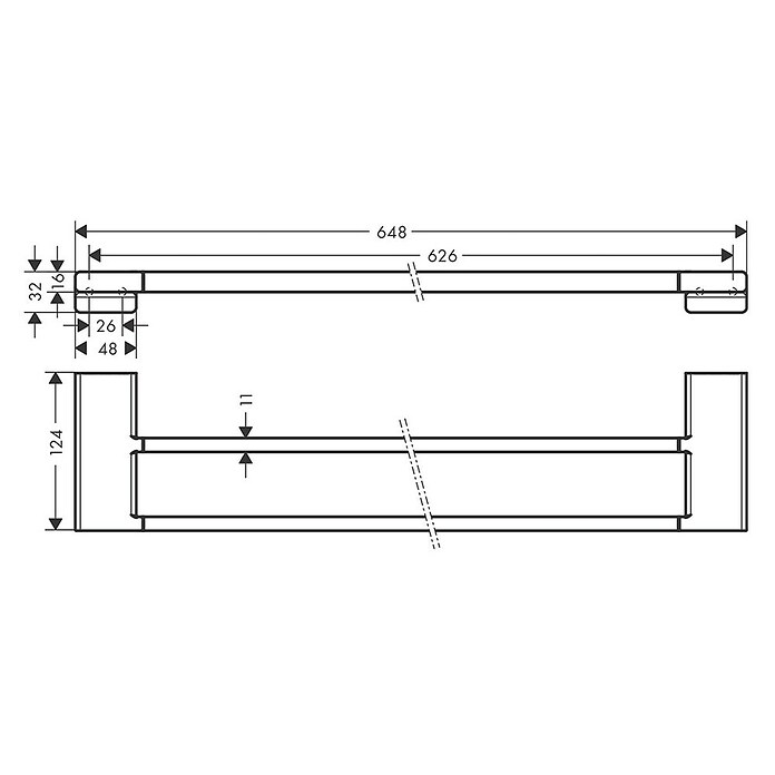 Hansgrohe AddStoris Handdoekhouder (Brons, Breedte: 648 mm) | BAUHAUS