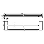 Hansgrohe AddStoris Handdoekhouder Chroom - dubbel (Chroom, Breedte: 648 mm) | BAUHAUS