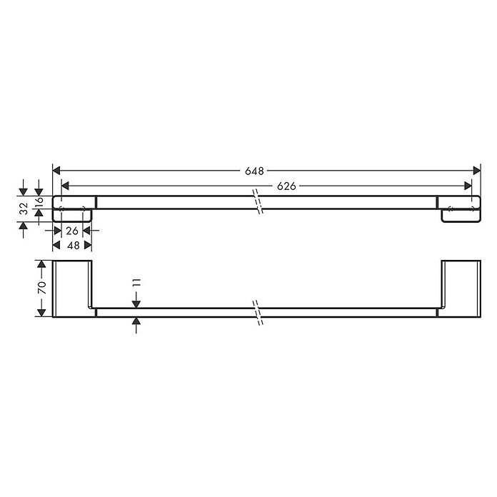Hansgrohe AddStoris Handdoekhouder (Breedte: 648 mm) | BAUHAUS