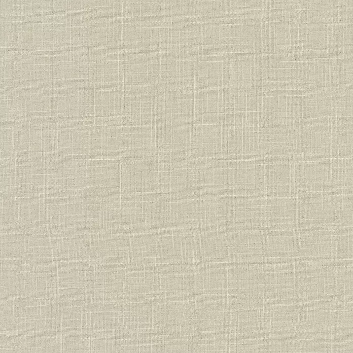 Marburg Travertino Vliestapete - Dunkles Strukturbeige, Uni, 10,05 x 0,53 m - Hellbeiger Leinenstoff mit sichtbarer Webstruktur.