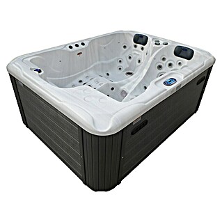Sanotechnik Außen-Whirlpool Mauritius Premium (210 x 160 x 90 cm, Grau/Weiß, Max. Personenzahl: 3)