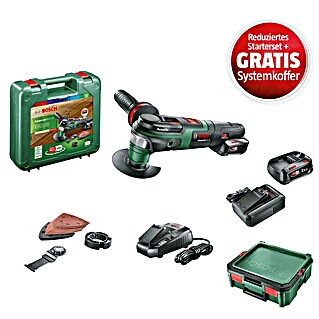 Bosch Power for All 18V Maschinenpaket (Akku-Multifunktionswerkzeug AdvancedMulti 18 (1 Akku) + reduz. Starter-Kit + gratis Systembox)