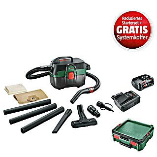 Bosch Power for All 18V Maschinenpaket (Akku-Nass-Trockensauger AdvancedVac 18V-8 + reduz. Starter-Kit + gratis Systembox)