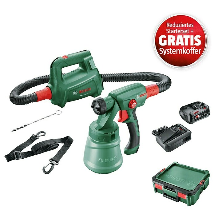 Bosch Power for All 18V Maschinenpaket (Akku-Farbsprühsystem EasySpray 18V-100 + reduz. Starter-Kit + gratis Systembox) | BAUHAUS