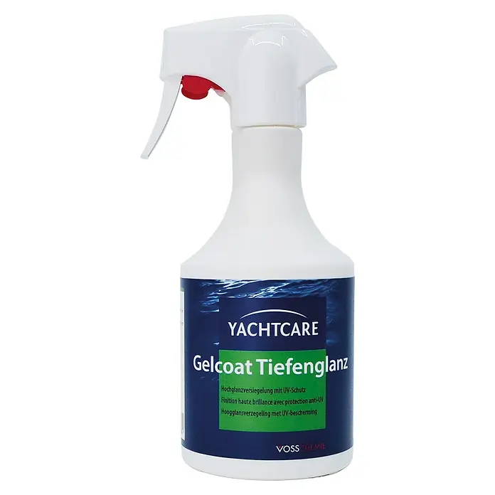 Yachtcare Schutz-Versiegelung - 500 ml - Abbildung einer Yachtcare Gelcoat Tiefenglanz Sprühflasche für Boote.