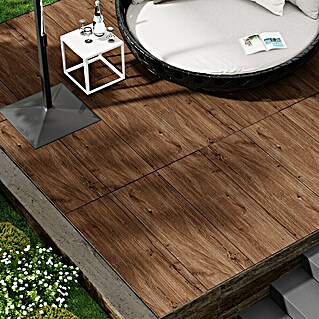 Marazzi Terrassenfliese Esterno 20T Woodliving Scuro (40 x 120 x 2 cm, Braun, Matt)